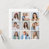 Maak Je Eigen 9 Foto Collage Kaart (Voorkant / Achterkant in situ)