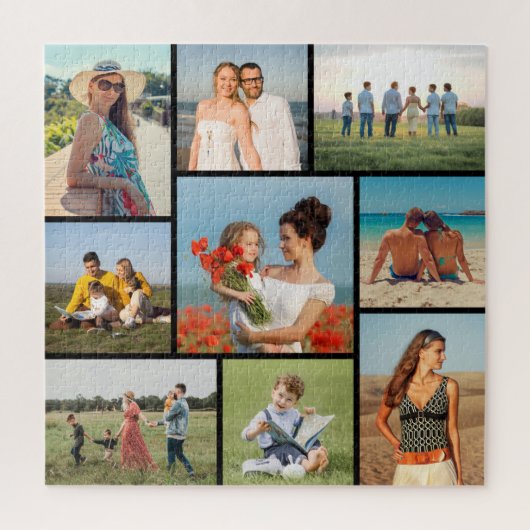 Maak Je Eigen 9 Foto Collage Legpuzzel (Verticaal)