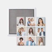 Maak Je Eigen 9 Foto Collage Magneet (Voorkant / Achterkant)