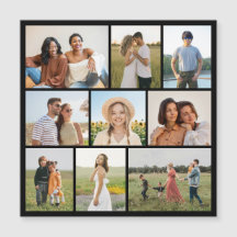 Maak Je Eigen 9 Foto Collage Magnetische Kaart