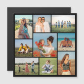 Maak Je Eigen 9 Foto Collage Magnetische Kaart (Voorkant / Achterkant)