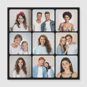 Maak Je Eigen 9 Foto Collage Magnetische Kaart