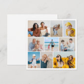 Maak Je Eigen 9 Foto Collage Notitiekaartje (Voorkant / Achterkant)