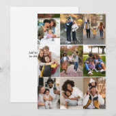 Maak je eigen 9 foto collage notitiekaartje (Voorkant / Achterkant)