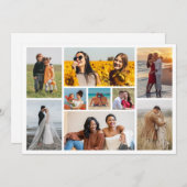 Maak Je Eigen 9 Foto Collage Notitiekaartje (Voorkant / Achterkant)