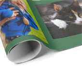 Maak je eigen 9 foto collage op groen cadeaupapier (Rol Hoek)