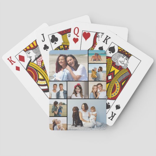 Maak Je Eigen 9 Foto Collage Pokerkaarten (Achterkant)