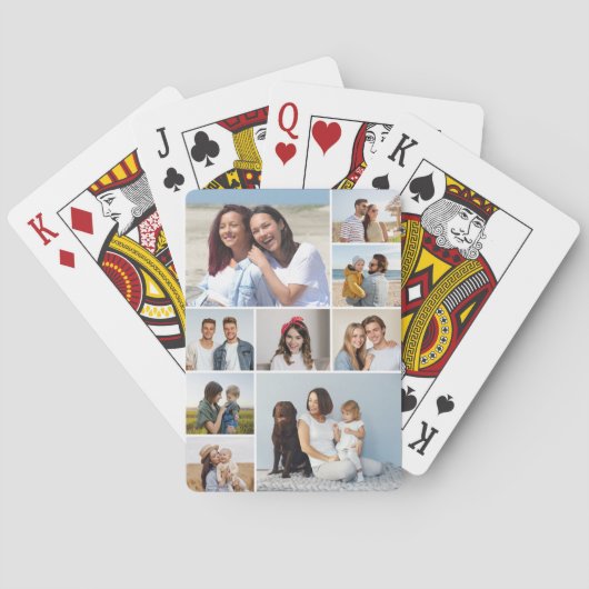 Maak Je Eigen 9 Foto Collage Pokerkaarten (Achterkant)