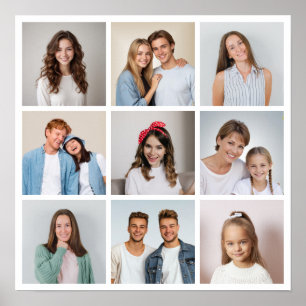 Maak Je Eigen 9 Foto Collage Poster