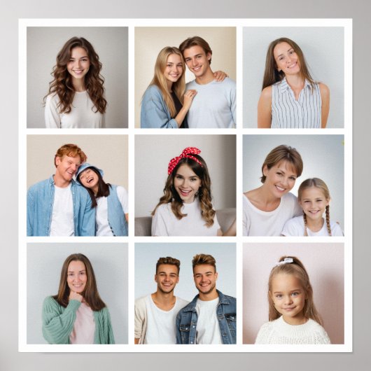 Maak Je Eigen 9 Foto Collage Poster (Voorkant)