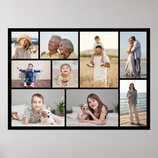 Maak Je Eigen 9 Foto Collage Poster (Voorkant)