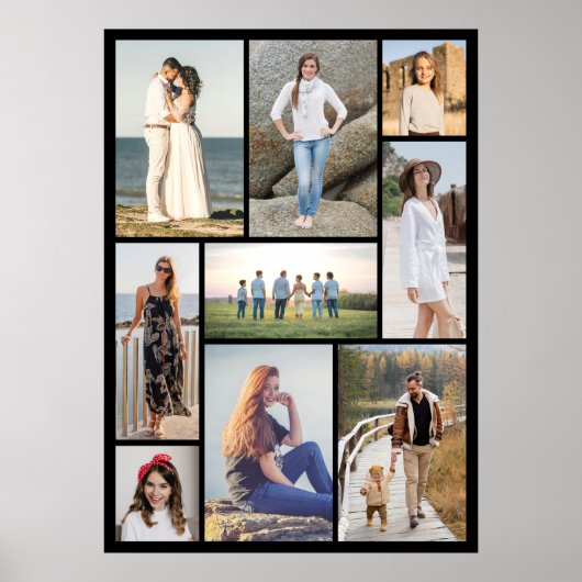Maak Je Eigen 9 Foto Collage Poster (Voorkant)
