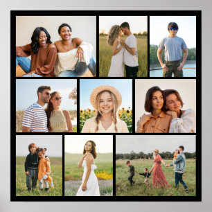 Maak Je Eigen 9 Foto Collage Poster
