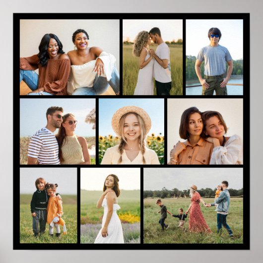 Maak Je Eigen 9 Foto Collage Poster (Voorkant)