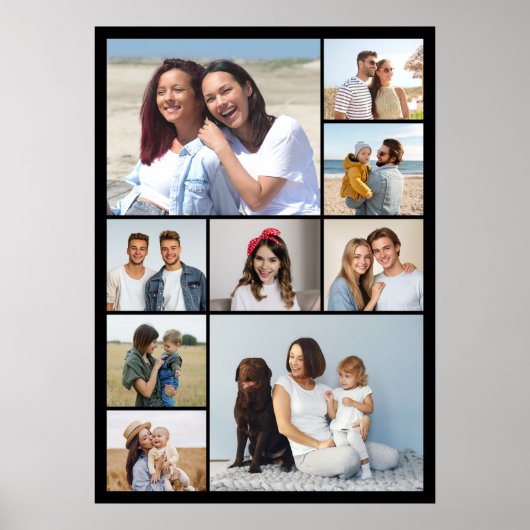 Maak Je Eigen 9 Foto Collage Poster (Voorkant)