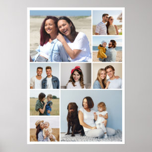 Maak Je Eigen 9 Foto Collage Poster