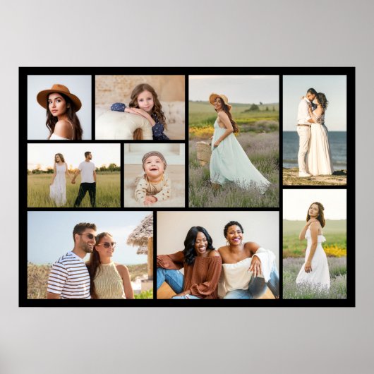 Maak Je Eigen 9 Foto Collage Poster (Voorkant)