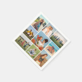 Maak Je Eigen 9 Foto Collage Servet (Hoek)