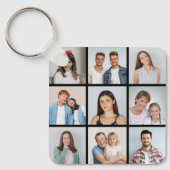 Maak Je Eigen 9 Foto Collage Sleutelhanger (Voorkant)