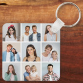 Maak Je Eigen 9 Foto Collage Sleutelhanger (Achterkant)