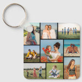 Maak Je Eigen 9 Foto Collage Sleutelhanger (Voorkant)