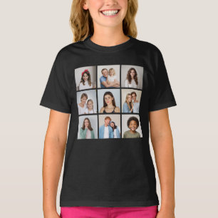 Maak Je Eigen 9 Foto Collage T-shirt