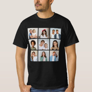 Maak Je Eigen 9 Foto Collage T-shirt