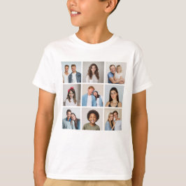 Maak Je Eigen 9 Foto Collage T-shirt
