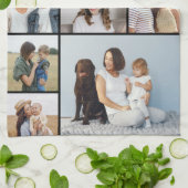 Maak Je Eigen 9 Foto Collage Theedoek (Gevouwen)