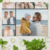 Maak Je Eigen 9 Foto Collage Theedoek (Gevouwen)