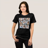 Maak Je Eigen 9 Foto Collage  Tri-Blend Shirt (Voorkant volledig)