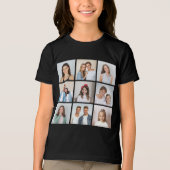 Maak Je Eigen 9 Foto Collage Tri-Blend Shirt (Voorkant)