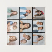 Maak Je Eigen 9 Foto Collage Wandkleed (Voorkant (horizontaal))