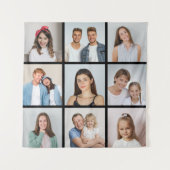 Maak Je Eigen 9 Foto Collage Wandkleed (Voorkant)