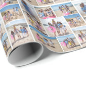 Maak je eigen 9 fotocollage gepersonaliseerd cadeaupapier (Rol Hoek)
