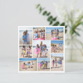 Maak je eigen 9 fotocollage gepersonaliseerde Kaar Kaart (Staand voorkant)