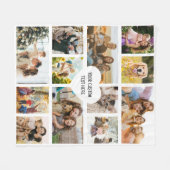 Maak Je Eigen Aangepaste 12 Foto Collage Fleece Deken (Voorkant (Horizontaal))