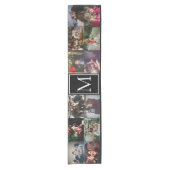 Maak je eigen aangepaste 12 foto collage Monogram Korte Tafelloper (Voorkant)