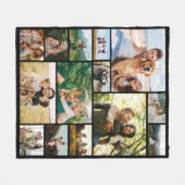 Maak Je Eigen Aangepaste 14 Foto Collage Fleece Deken (Voorkant (Horizontaal))
