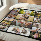 Maak Je Eigen Aangepaste 16 Foto Collage Fleece Deken