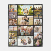 Maak Je Eigen Aangepaste 16 Foto Collage Fleece Deken (Voorkant)