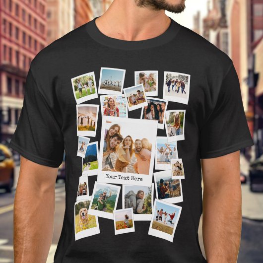 Maak Je Eigen Aangepaste 21 Foto Collage T-shirt