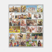 Maak Je Eigen Aangepaste 24 Foto Collage Fleece Deken (Voorkant)