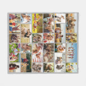 Maak Je Eigen Aangepaste 24 Foto Collage Fleece Deken (Voorkant (Horizontaal))