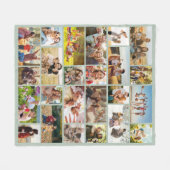 Maak Je Eigen Aangepaste 24 Foto Collage Fleece Deken (Voorkant (Horizontaal))