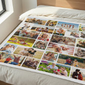 Maak Je Eigen Aangepaste 24 Foto Collage Fleece Deken
