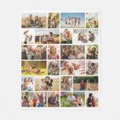 Maak Je Eigen Aangepaste 24 Foto Collage Fleece Deken (Voorkant)