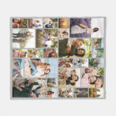 Maak Je Eigen Aangepaste 28 Foto Collage Fleece Deken (Voorkant (Horizontaal))