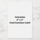 Maak Je Eigen Aangepaste 2" x 3" Voedselcontainer Etiket (Enkel label)