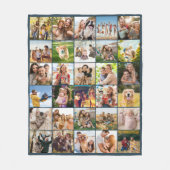 Maak Je Eigen Aangepaste 30 Foto Collage Fleece Deken (Voorkant)